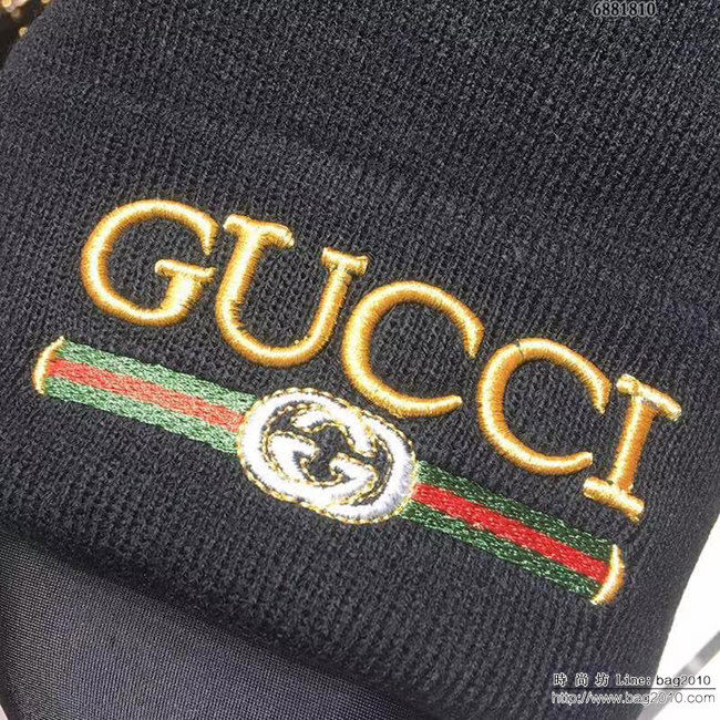 GUCCI古馳 經典款 原單針織羊毛帽 6881810 LLWJ6295